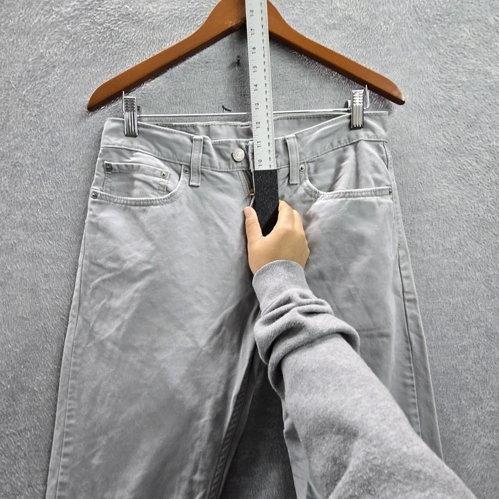 Levi's 514 Men Pants 31X32 Gray Straight Fit Button Zipper Twill 29